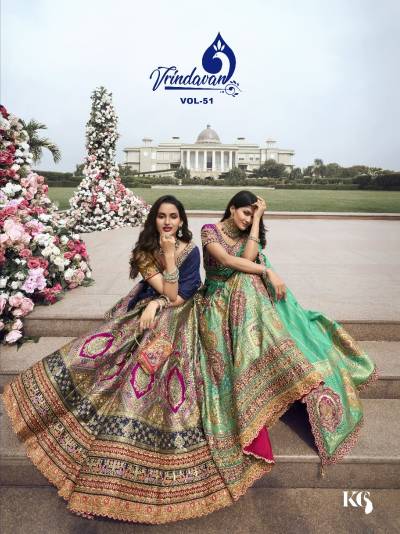 VRINDAVAN VOL 51 BY GIRNAR DESIGNER SILK LEHENGA CHOLI WHOLESALER IN INDIA